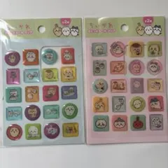 ちいかわ　ハチワレ　うさぎ ぷくっとシールクリア　セリア　ぷっくり　ステッカー