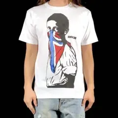 新品 ビッグ プリント ドルク バンダナ グラフィティ バンクシー風 Tシャツ