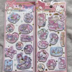 【海外ライセンス品】　マイメロ　クロミ　キティ　ウォーターインシール　２枚組