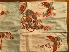 七五三着物　七歳振袖　化繊　着物と刺繍半襟