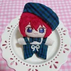 なくろ様　専用出品　ぬい服　12cm タータンチェック青　識別番号20