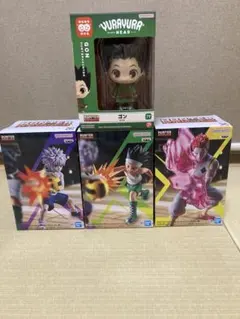 HUNTER×HUNTER ゴン、キルア、ヒソカ ゆらゆらヘッド　4体セット