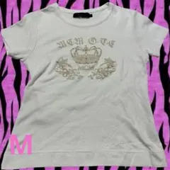 MCM ホワイト 半袖 Tシャツ　ストーン付き　平成ギャルのサムネイル