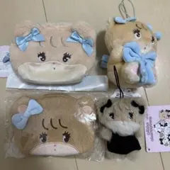 mikko ラテ ポーチ ぬいぐるみキーホルダー セット