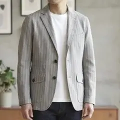 ZARA MAN テーラードジャケット ボーダー柄 - メルカリ