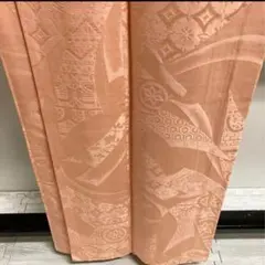 色無地 一つ紋 美しい地模様 正絹 広衿 袷 着物SN-110a