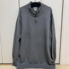 L.L.Bean ハーフジップ ニット XXL グレー コットンニット