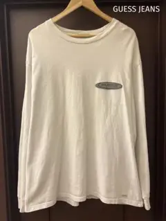 GUESS ロゴ　ホワイト　ロンT