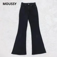 MOUSSY　マウジー　ハイウエスト フレアデニム　24 ブラック