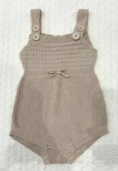 バースデイ　ママラク　ニットサロペット　ロンパース　70