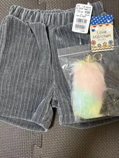 ★新品タグ付き★コーデュロイショートパンツ★ 110cm★ファー付き★