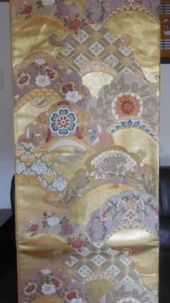 新品！正絹 袋帯 金地 扇面 花鳥文様 豪華絢爛 - メルカリ