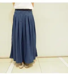 Le pivot デニムプリーツロングスカート