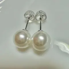 B0710真珠 ピアス 貝パール ホワイト　アクセサリー　s925 銀