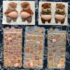 5点セット 3Dぷくぷくシール デコおしりシール 立体ステッカー シール帳にも