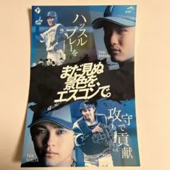 田宮裕涼　奈良間大己　まだ見ぬ景色を、エスコンで。　ステッカー　日ハム
