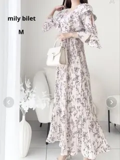 花柄　ワンピース　ピンク