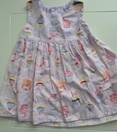 ワンピース　110 ピンク　ケーキ　カップケーキ　かわいい　ハンドメイド
