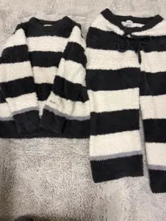 GELATO PIQUE ルームウェアセット ブラック/ホワイト　size M