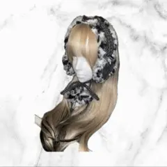 イヤーマフ　編み物　ハート型　ハンドメイド ゼブラ柄とグレー　耳当て