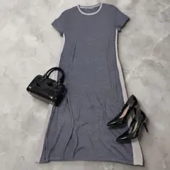美品✨ダーマコレクション カシミヤ100% ビジュー ニットワンピース 