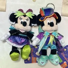 香港ディズニー　ハロウィン　キーぬいぐるみ　ミッキーマウス&ミニーマウス　セット