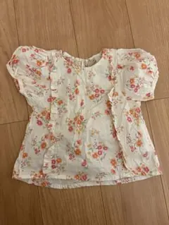 petit main フラワープリント シャツ 80