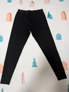無印良品　紳士　あったか綿　ロングタイツ(黒/L)