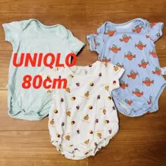 ‼️美品‼️ユニクロ　半袖　ボディースーツ　３枚セット　ミッフィ　80cm