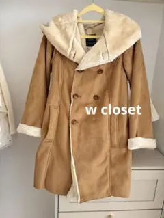 w closet ムートンコート ボアコート ロングコート
