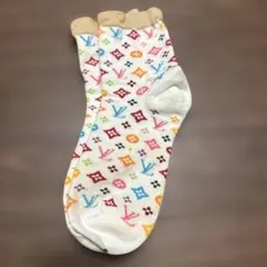 ルイヴィトンカラフルロゴデザインソックス
