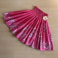 ハナちゃん様ご確認用☆フラダンス☆切り替えパウスカート☆ディープピンク