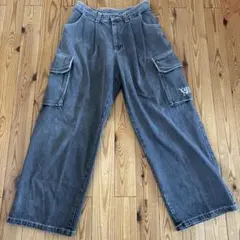 youngersong × 9090コラボグレー デニムカーゴパンツ