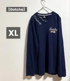 【Gotcha】ガッチャ メンズ 長袖 カットソー XL 刺繍 濃紺のサムネイル