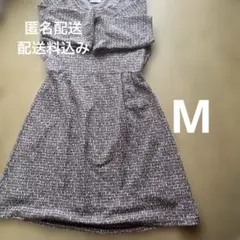 a.r.w Mサイズ 長袖ミニワンピース パープル系