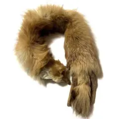 【美品】フォックスファー　ショール　リアルファー　顔付き　毛皮　成人式　和装