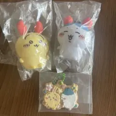 ちいかわ うさぎ ハチワレ セット ソフビフィギュア3 クッキーチャームコット