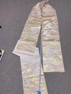 NO2 袋帯　アンティーク　送料込　リメイク可　材料　着用可能　生地／糸