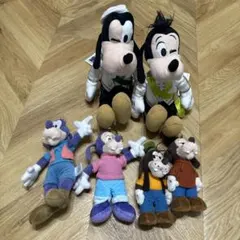 オールド ヴィンテージ レトロ ディズニー グーフィー ぬいぐるみ 4点