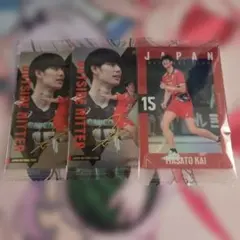 甲斐優斗 　バレーボール男子　カード3枚