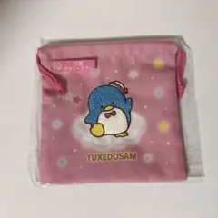 TUXEDOSAM 刺繍ポーチ ピンク