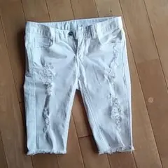 美品　ホワイトデニム ショートパンツ