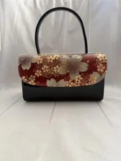 振袖用桜模様の和装用バッグ