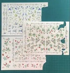 日本ヴォーグ社磁器用転写紙　ベリー3種類