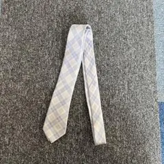 LES MUSES 青と白のチェック柄ネクタイ