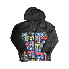 キッズ 140 ウィンドブレーカー アウター ジャンパー ブラック