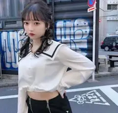 CNM セーラー風ブラウス