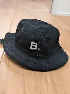 agnés b. コーデュロイキャップ 黒 H42