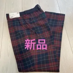 【新品】ユニクロ　EZ アンクルパンツ S チェック スマートアンクルパンツ