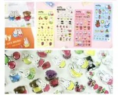 【韓国限定】ミッフィー　4枚セット　3D 立体シール　　ぷくぷくシール